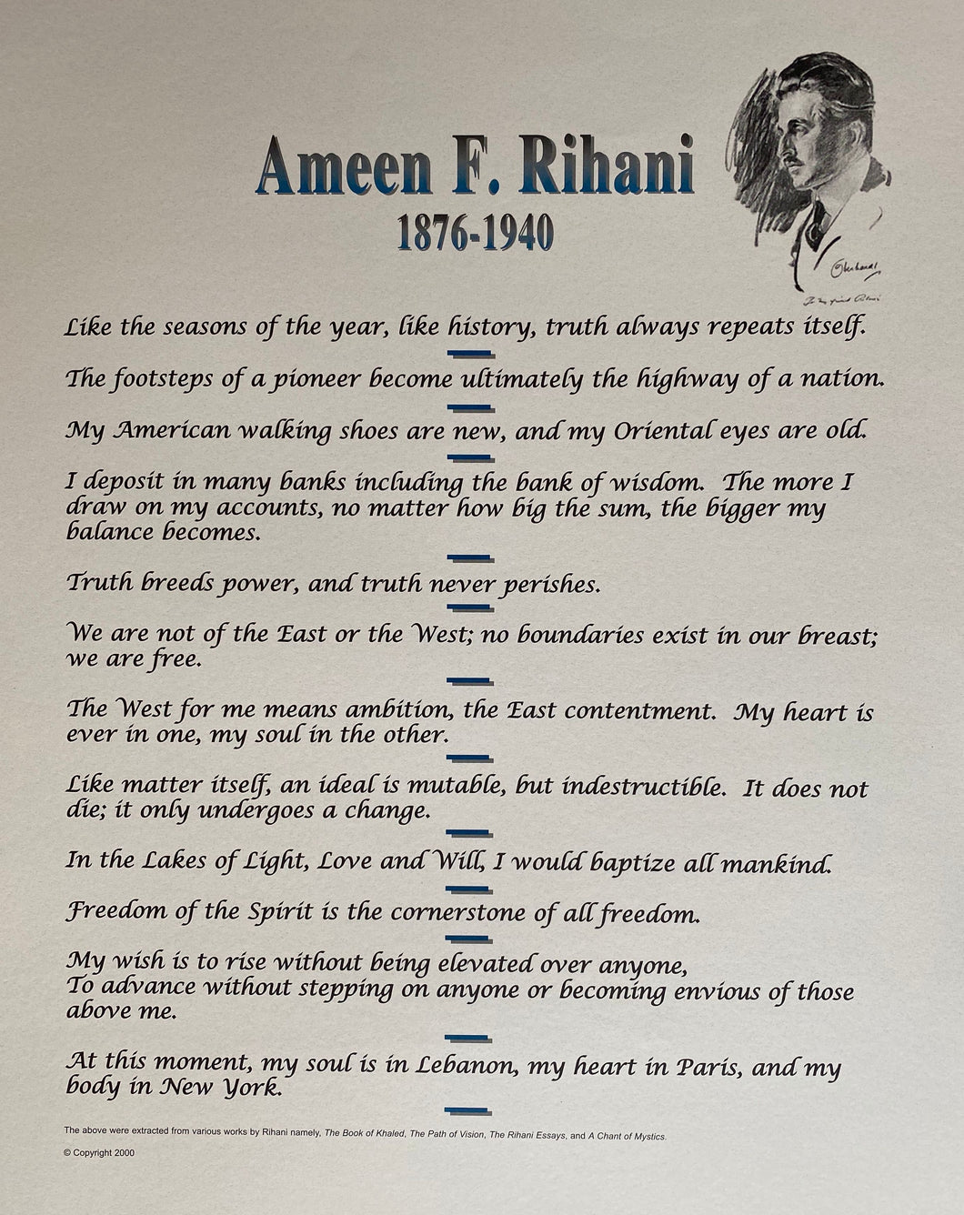 Rihani Excerpts - Poster